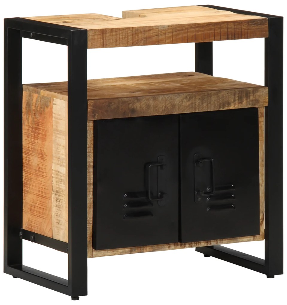 vidaXL Ντουλάπι νιπτήρα  55x35x60 cm από μασίφ ακατέργαστο ξύλο πεύκου