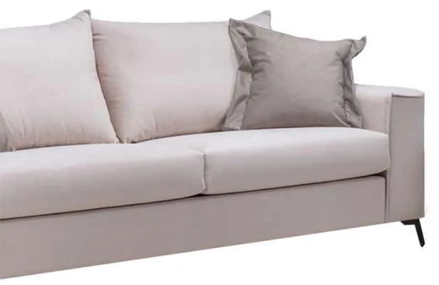 Καναπές Verona 3θέσιος cream - μαξιλάρια mocha 225x93x100εκ
