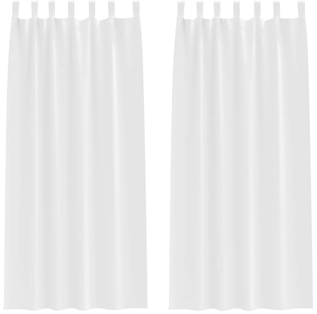 vidaXL Κουρτίνες 2 pcs Καθαρό Λευκό 260 x 140 εκ. Πολυεστέρας