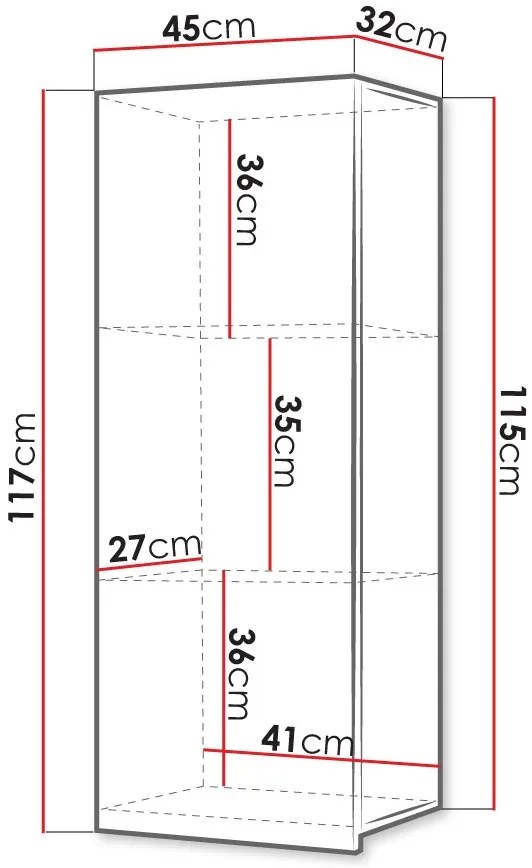 Κρεμαστό ντουλάπι Calabrini-Λευκό