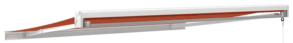 vidaXL Τέντα Πτυσσόμενη Πορτοκαλί/Καφέ 3,5 x 2,5 μ. Ύφασμα / Αλουμίνιο