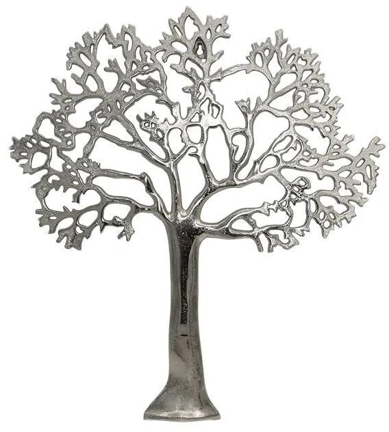 Διακοσμητικό Τοίχου Tree Fylliana Ασημί - Νίκελ 55x3x60 εκ.