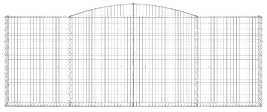 vidaXL Συρματοκιβώτια Τοξωτά 2 τεμ. 400x30x140/160 εκ. Γαλβαν. Ατσάλι