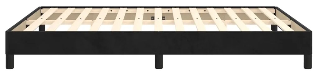vidaXL Σκελετός Κρεβατιού Χωρίς Στρώμα Μαύρο 140x190 εκ. Βελούδινο