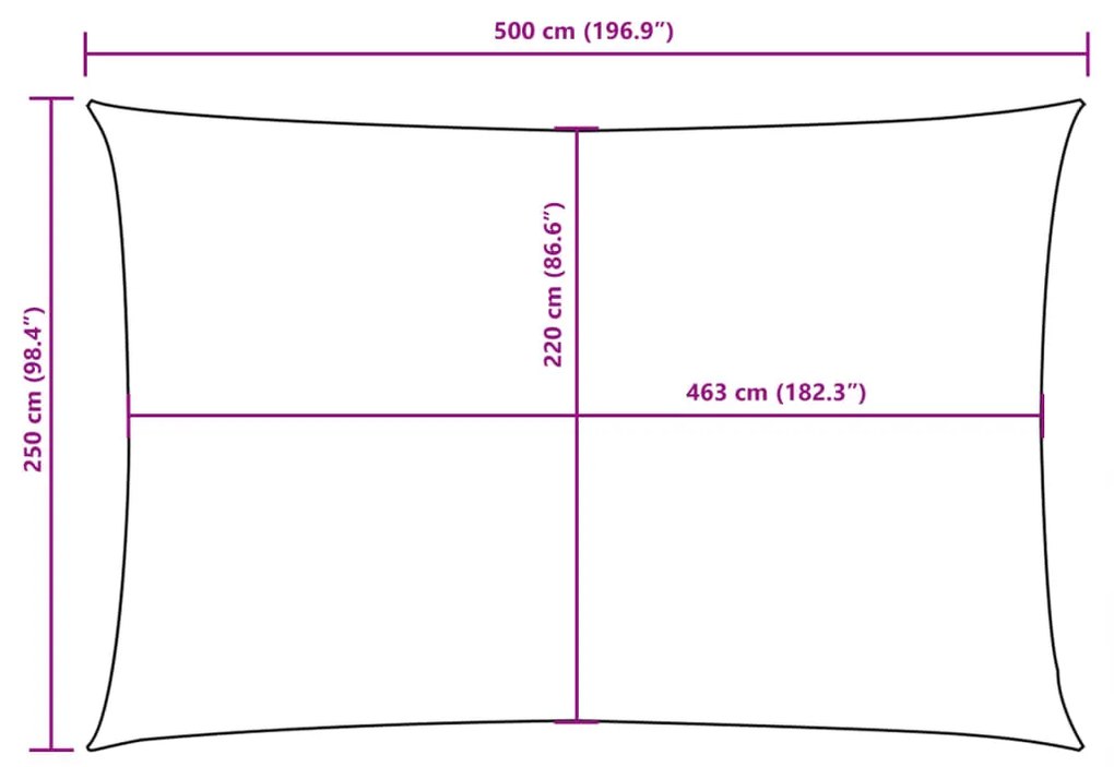 ΠΑΝΙ ΣΚΙΑΣΗΣ ΟΡΘΟΓΩΝΙΟ ΚΑΦΕ 2,5 X 5 Μ. ΑΠΟ ΎΦΑΣΜΑ OXFORD 135814