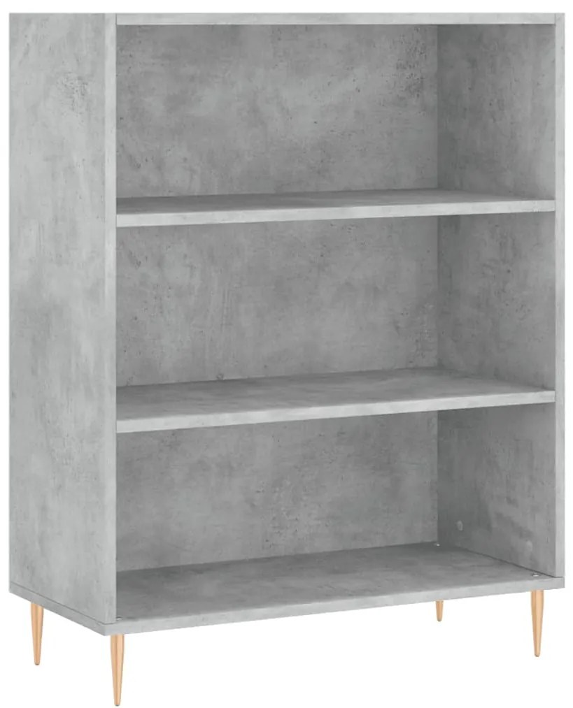 vidaXL Βιβλιοθήκη Γκρι Σκυροδέματος 69,5 x 32,5 x 90 εκ. Επεξεργ. Ξύλο