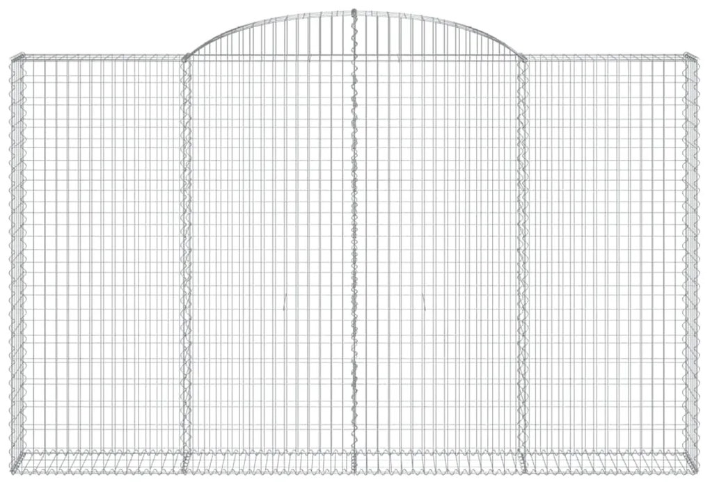 vidaXL Συρματοκιβώτιο Τοξωτό 300x30x180/200εκ. από Γαλβανισμένο Χάλυβα
