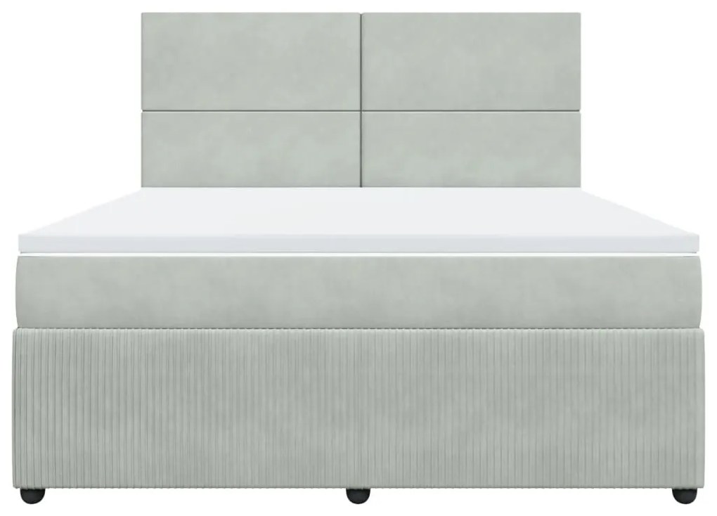 ΚΡΕΒΑΤΙ BOXSPRING ΜΕ ΣΤΡΩΜΑ ΑΝΟΙΧΤΟ ΓΚΡΙ 180X200 ΕΚ. ΒΕΛΟΥΔΙΝΟ 3294700