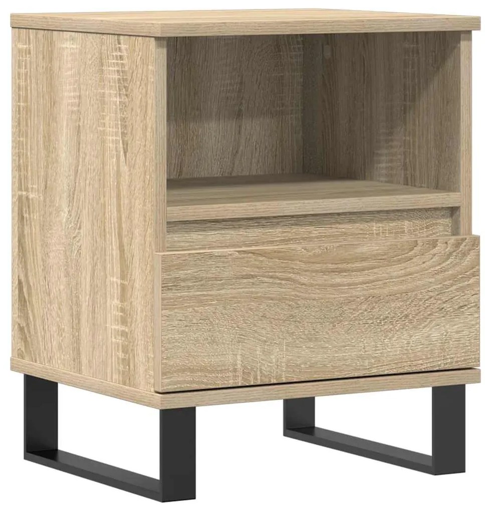 vidaXL Κομοδίνο Sonoma Δρυς 40 x 35 x 50 εκ. από Επεξεργ. Ξύλο