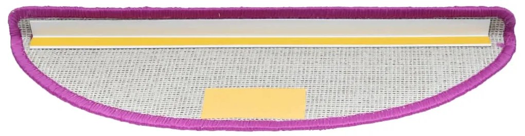 vidaXL Πατάκια Σκάλας 10 τεμ. Βιολετί 65 x 21 x 4 εκ.