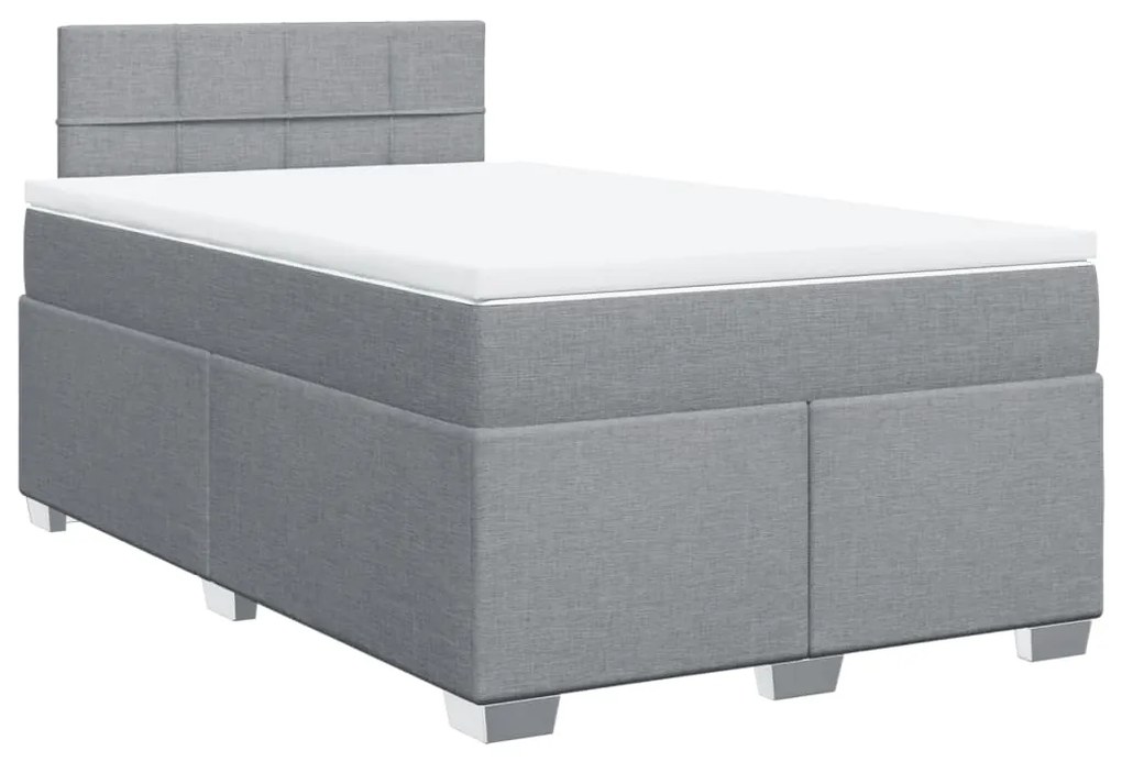 ΚΡΕΒΑΤΙ BOXSPRING ΜΕ ΣΤΡΩΜΑ ΑΝΟΙΧΤΟ ΓΚΡΙ 120X190 ΕΚ. ΥΦΑΣΜΑΤΙΝΟ 3285827