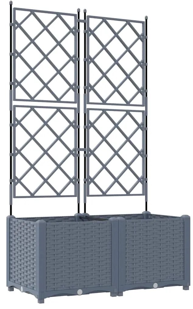 vidaXL Κηποτινάκι με Τρέλα 2 pcs Ανοιχτό γκρι 80 x 40 x 143 εκ. PP
