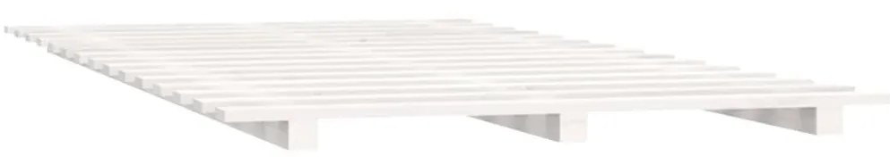 Πλαίσιο Κρεβατιού Λευκό 120 x 190 εκ. από Μασίφ Ξύλο Πεύκου - Λευκό