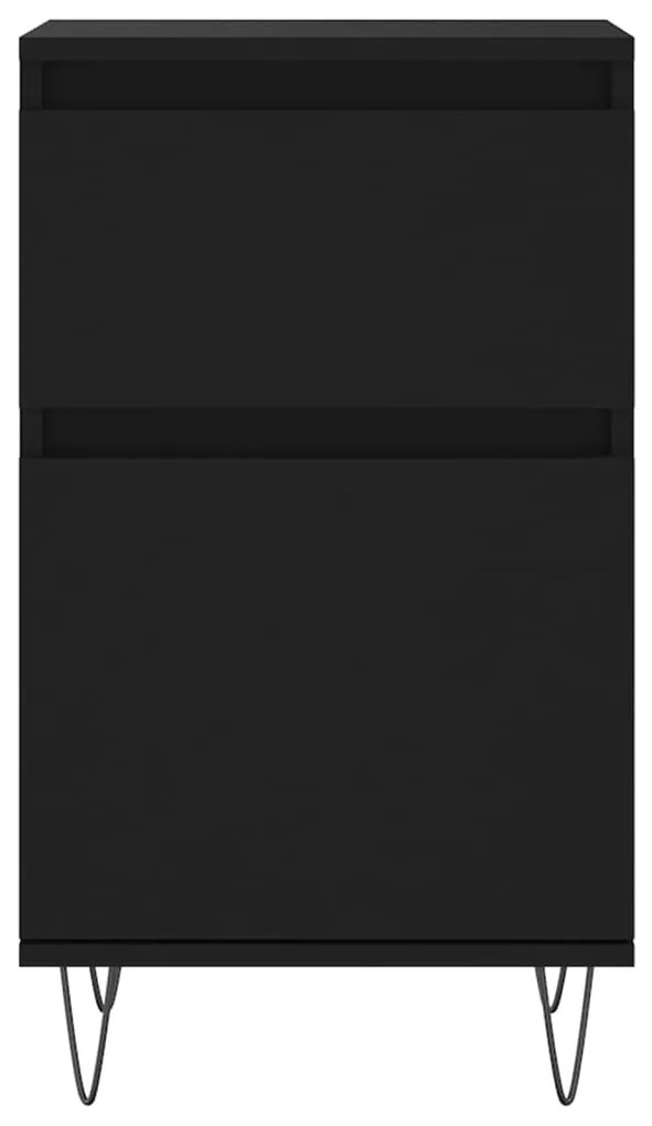 vidaXL Ντουλάπια 2 τεμ. Μαύρα 40 x 35 x 70 εκ. από Επεξεργασμένο Ξύλο
