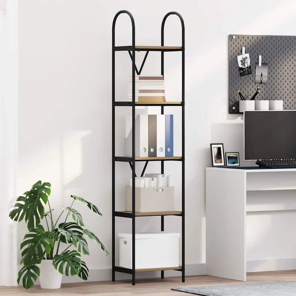 vidaXL Ράφι Βιβλίων artisan δρυς 40 x 30 x 183 εκ Επεξεργασμένο ξύλο