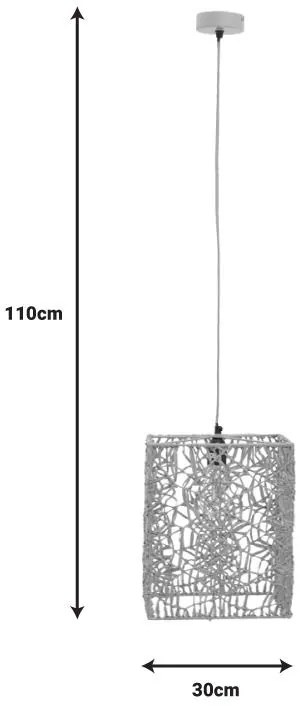 Φωτιστικό οροφής Dorotan Inart E27 φυσικό 30x27x110εκ 27x27x33 εκ.