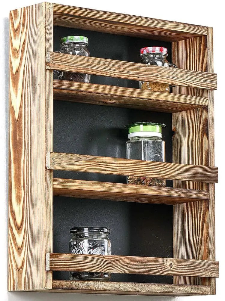 Ράφι Μπαχαρικών 281MST2327 34x8x48cm Natural Aberto Design Ξύλο