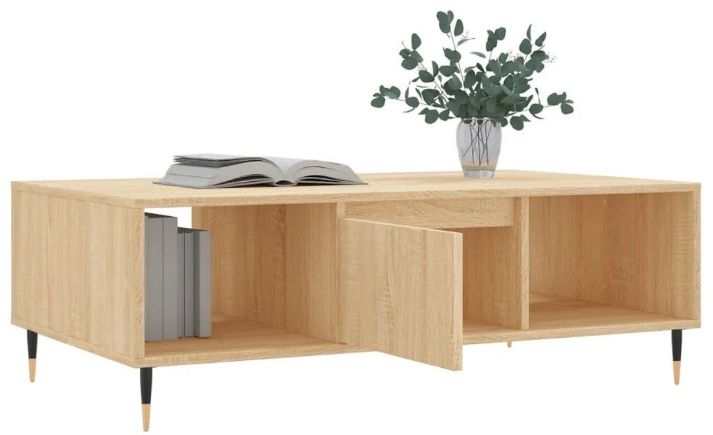 vidaXL Τραπεζάκι Σαλονιού Sonoma Δρυς 104x60x35 εκ. από Επεξεργ. Ξύλο