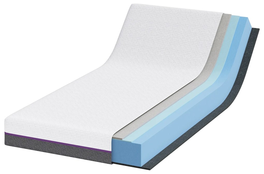 vidaXL Στρώμα Λευκό, Γκρίζο 90 x 200 cm Pěna