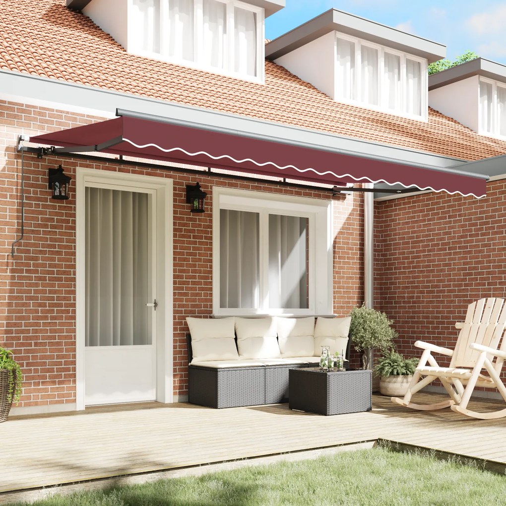 vidaXL Σκηνίτσα Αναδιπλούμενη Μπορντό 400 x 200 cm