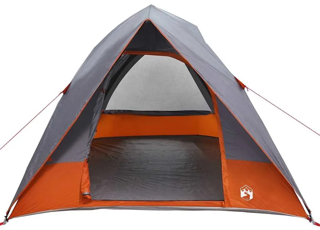 vidaXL Σκηνή Camping Γκρι και πορτοκαλί 275 x 230 x 140 εκ.