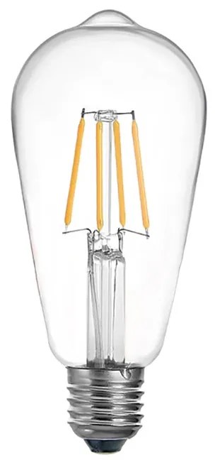 Λαμπτήρας LED ST64 Bulb pakoworld 4W 3000K E27 clear