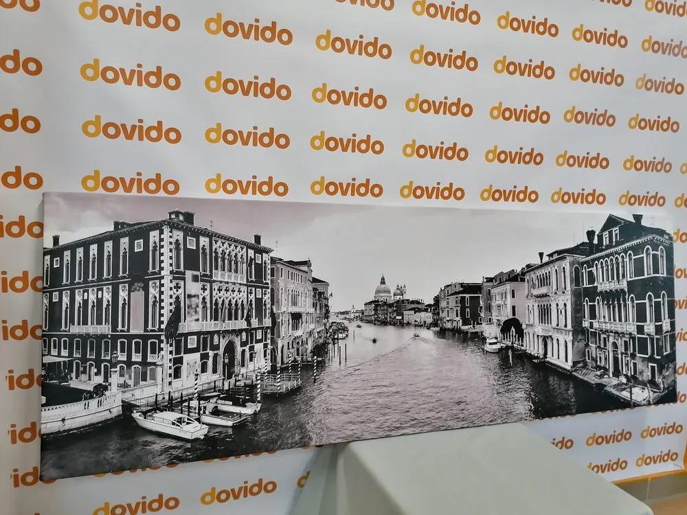 Εικόνα του διάσημου καναλιού στη Βενετία σε ασπρόμαυρο - 135x45