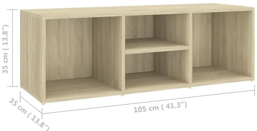 vidaXL Πάγκος Αποθήκ. Παπουτσιών Sonoma Δρυς 105x35x35 εκ. Επεξ. Ξύλο