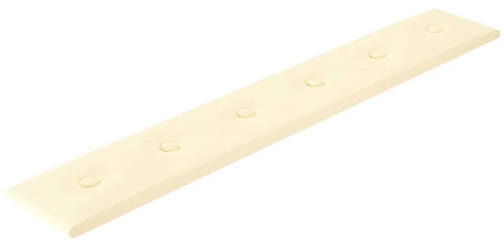 vidaXL Πάνελ Τοίχου 12 τεμ. Κρεμ 90 x 15 εκ. 1,62 μ² Συνθετικό Δέρμα