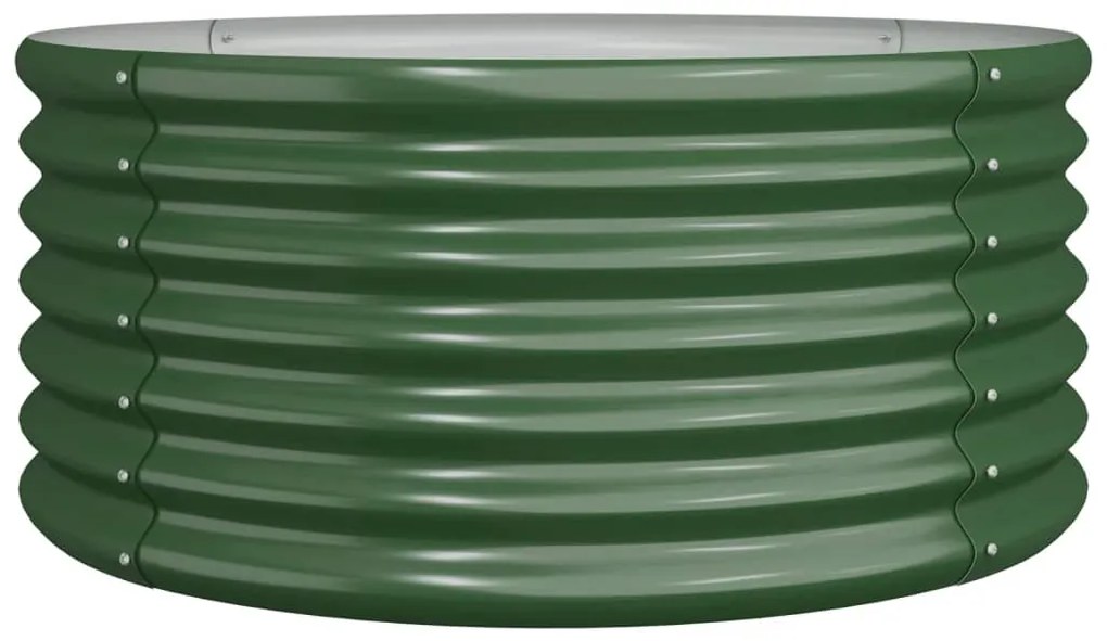 vidaXL Ζαρντινιέρα Πράσινη 80x80x36 εκ. Γαλβανισμένος χάλυβας