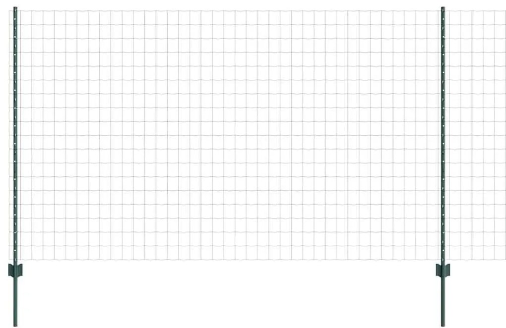 vidaXL Τεντώτο με στήριγμα Πράσινο 1,4 x 10 m Χάλυβας και PVC