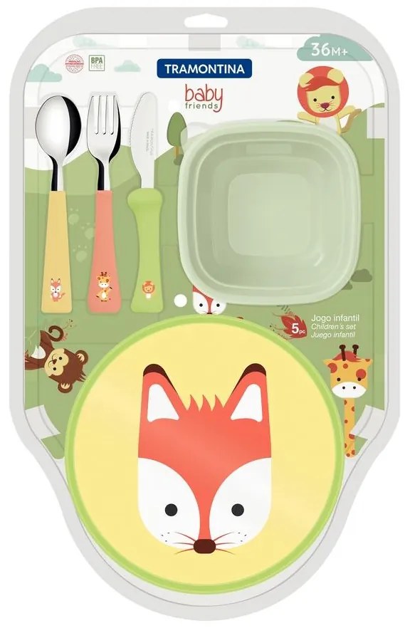 Σετ 5τεμ. Παιδικό ύ Πρωινού BABY FRIENDS 23797/908 - Tramontina