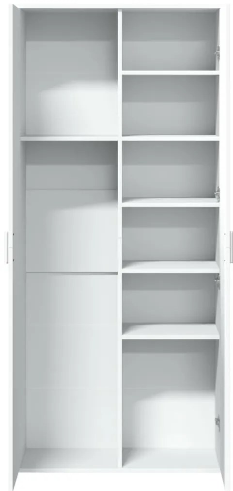 vidaXL Ντουλάπι Λευκό 80x35x180 εκ. από Επεξεργασμένο Ξύλο