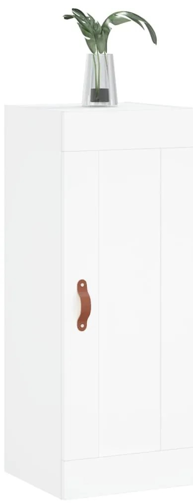 vidaXL Ντουλάπι Τοίχου Λευκό 34,5 x 34 x 90 εκ. από Επεξεργασμένο Ξύλο