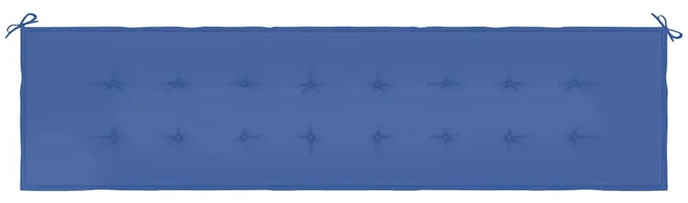 vidaXL Μαξιλάρι Πάγκου Κήπου Μπλε Ρουά 200x50x4 εκ. Ύφασμα Oxford