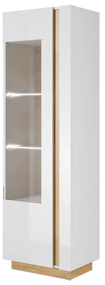 Βιτρίνα 36146-ARCW-HV Λευκό+Grandson 60x194x40cm Chipboard,Glass