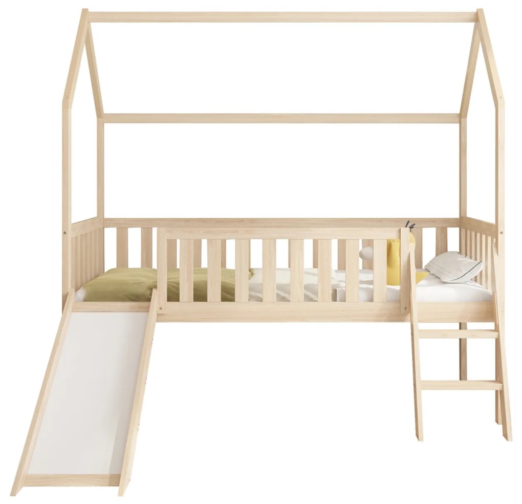 ΠΑΙΔΙΚΟ ΚΡΕΒΑΤΙ τ.MONTESSORI ΜΕ ΤΣΟΥΛΗΘΡΑ PHYLLIS HM701.01 ΞΥΛΟ ΠΕΥΚΟΥ ΦΥΣΙΚΟ ΓΙΑ 90x190εκ