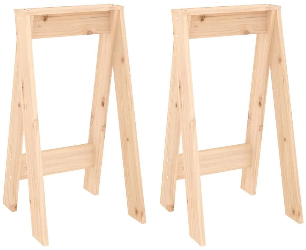 vidaXL Σκαμπό 2 τεμ. 40 x 40 x 75 εκ. από Μασίφ Ξύλο Πεύκου