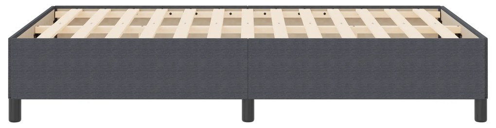 vidaXL Κρεβάτι Σκελετός Σκούρο Γκρι 120x190 εκ. Υφασμάτινο Κόρντουρα