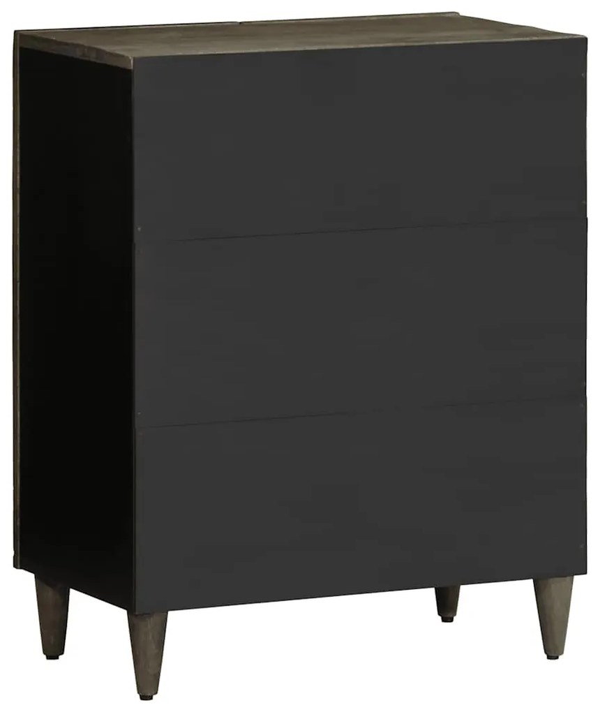 vidaXL Sideboard ανοιχτό γκρι 60x33,5x75 cm μασίφ ξύλο Mango