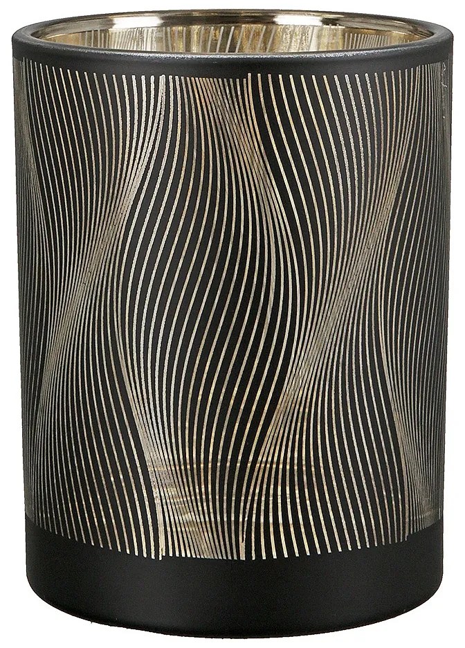 Θήκη Ρεσώ ArteLibre Γραμμές Μαύρο Γυαλί 12.5cm-05160544