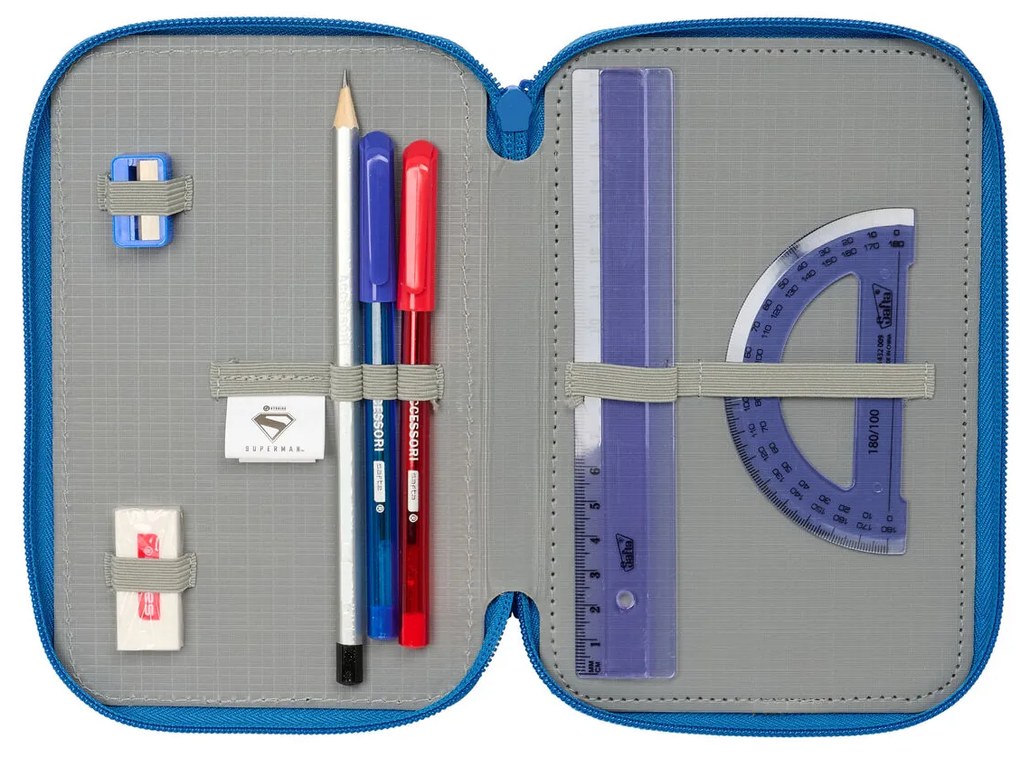 Κασετίνα Superman Μπλε 12,5 x 19,5 x 5,5 cm 37 Τεμάχια