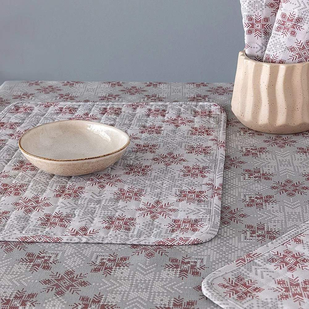 Σουπλά TAT15-TAT16 (Σετ 2τμχ) 45x35 Grey Palamaiki Cotton-Polyester
