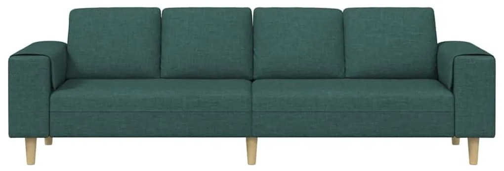 vidaXL Καναπές σαλονιού Σκούρο Πράσινο 250 x 77 x 76 εκ. Πολυεστέρας