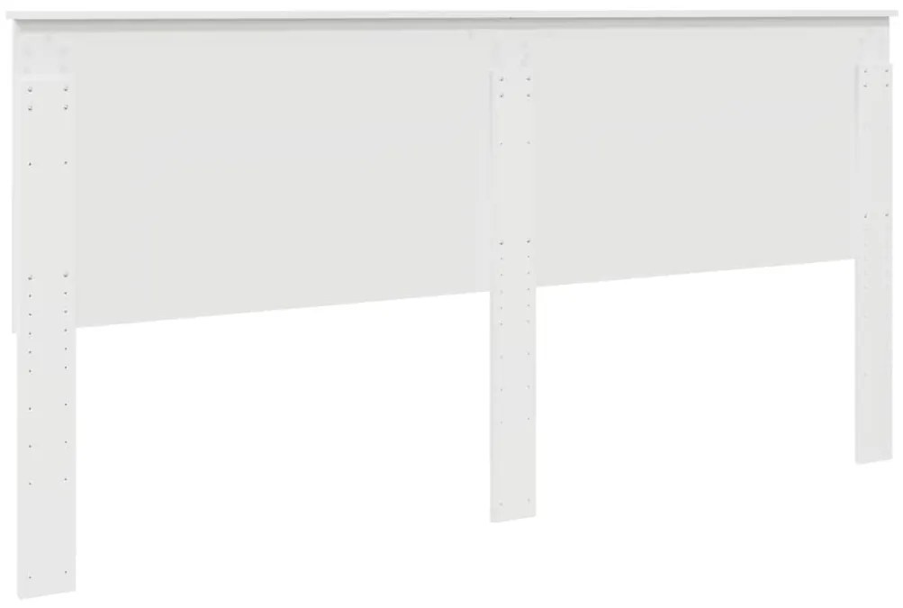 vidaXL Κεφαλάρι με κεφαλάρι Λαμπερό Λευκό 200 cm Επεξεργασμένο ξύλο