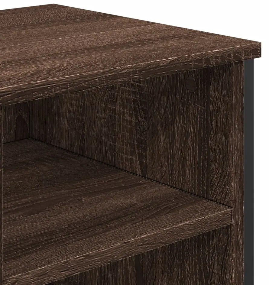 vidaXL Ντουλάπι Νιπτήρα Μπάνιου Καφέ Δρυς 91x35x60 εκ. Επεξ. Ξύλο