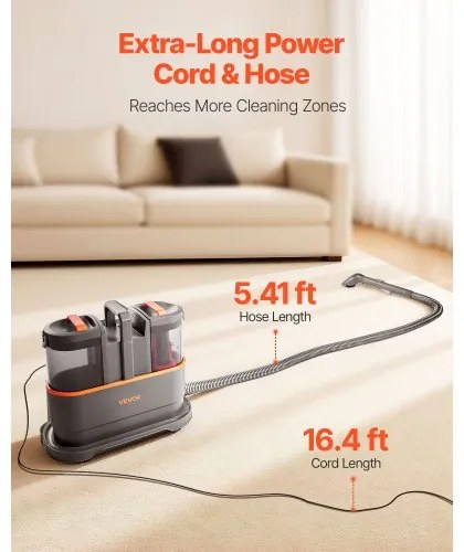 VEVOR Portable Carpet Cleaner Machine 11.5Kpa Upholstery Cleaner for Rug Car