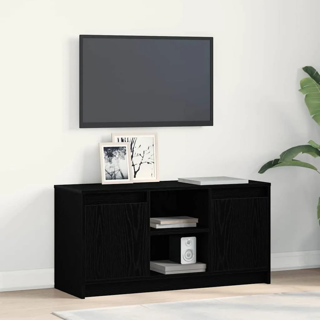 vidaXL Ντουλάπι TV Μαύρο 100 x 34 x 50 εκ Επεξεργασμένο ξύλο