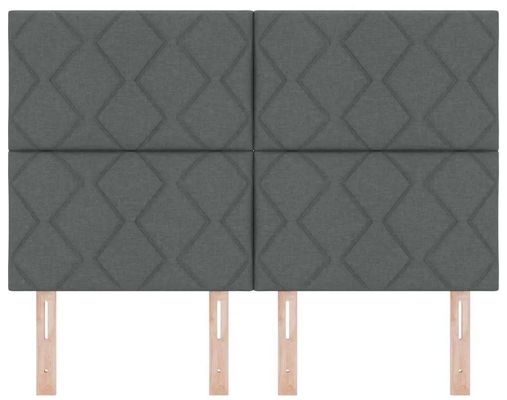 vidaXL Υφασμάτινο Κεφαλάρι Geometric Σκούρο γκρι 160 cm ύφασμα