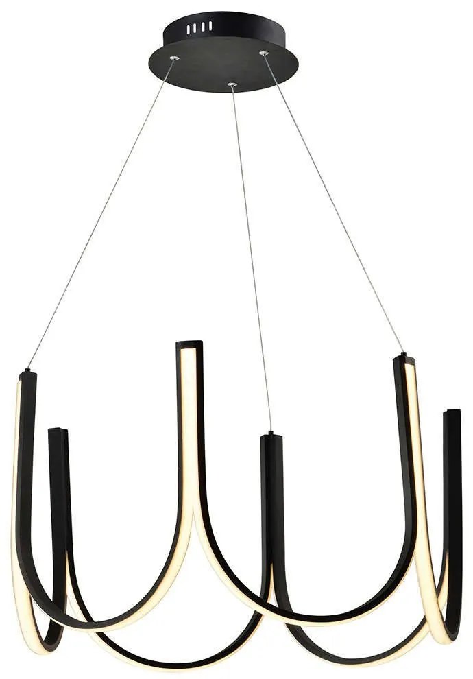 Φωτιστικό Οροφής Globus 4271500 65x150cm Led 4100Lm 79,8W 3000K Black Viokef Aluminum,Acrylic